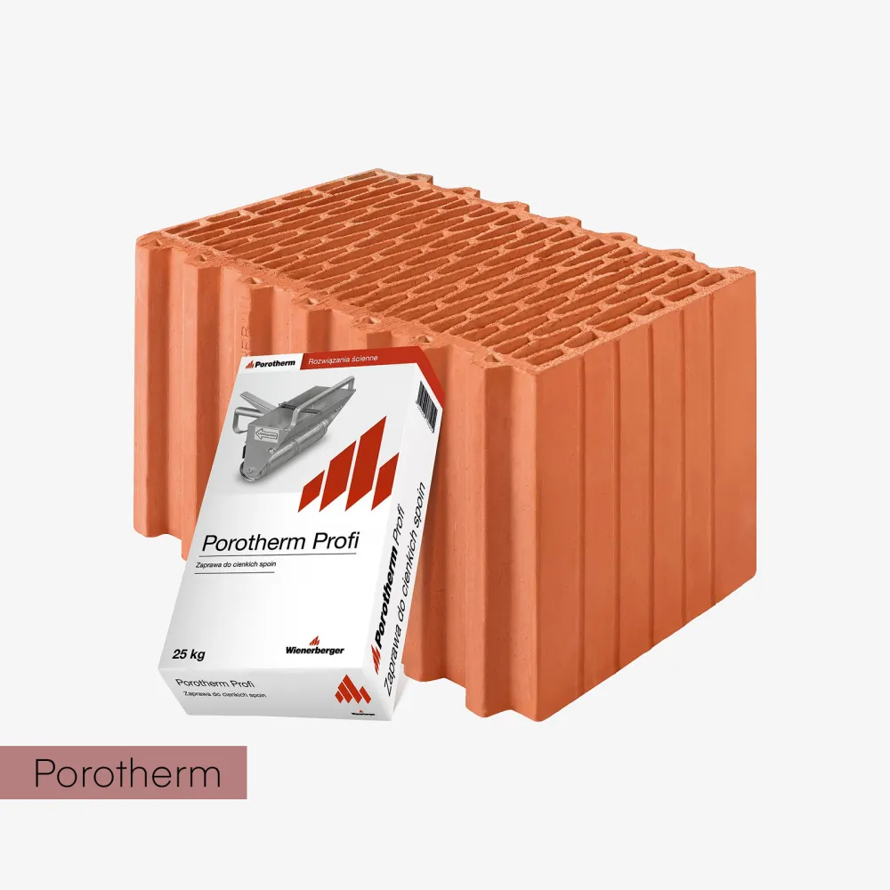Pustak Porotherm 44 Profi ściana jednowarstwowa zaprawa gratis.