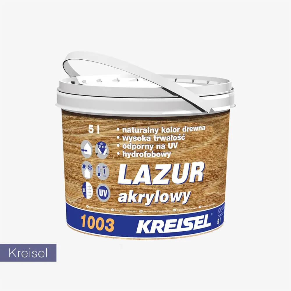 Lazur akrylowy 1003 Kreisel 5 l na deskę elewacyjną (drewnopodobny)