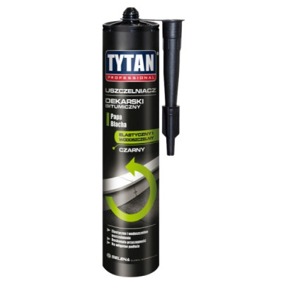 SILIKON uszczelniacz dek bitumiczny czarny TYTAN 280ml
