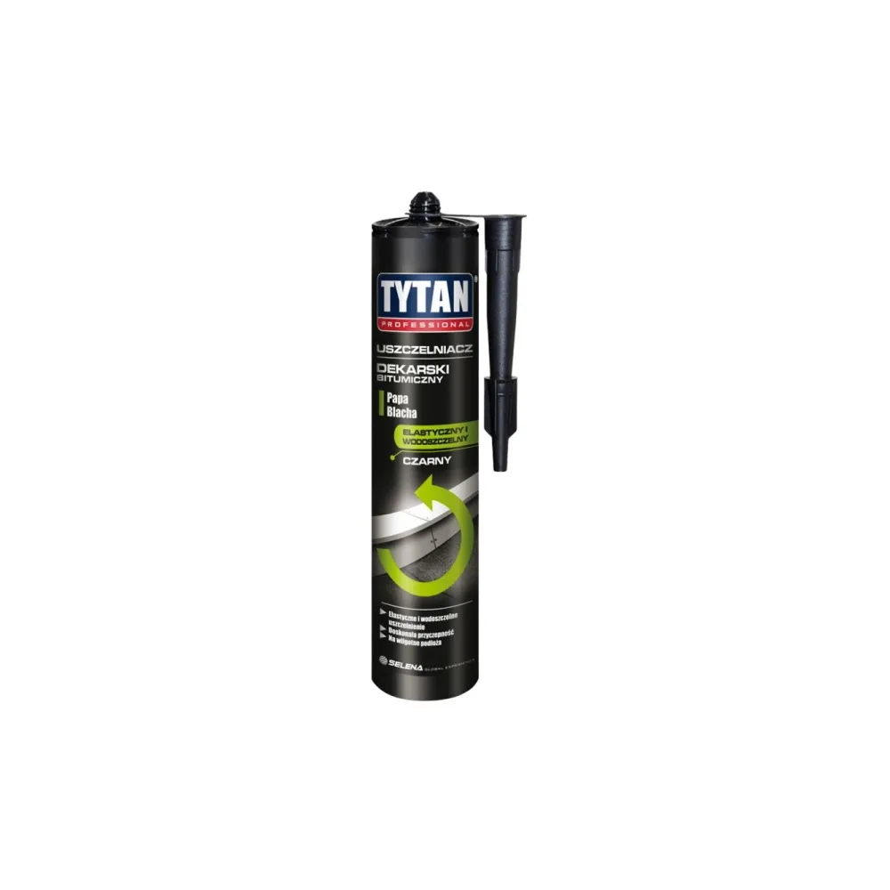 SILIKON uszczelniacz dek bitumiczny czarny TYTAN 280ml